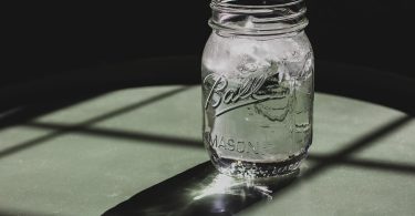 ball mason jar on table